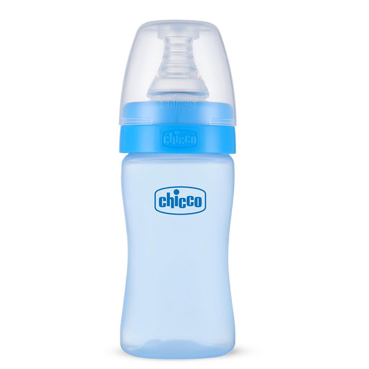 Chicco Feed Easy Milk Feeding Plastic Bottle for Babies & Toddlers, BPA-Free, Slow Flow, 0m+ (125ml)