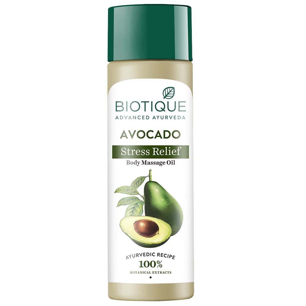 Biotique Cado Stress Relief Avocado Stress Relief Body Massage Oil 200ml