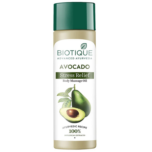 Biotique Cado Stress Relief Avocado Stress Relief Body Massage Oil 200ml