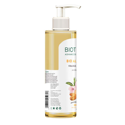 Biotique Almond Oil Ultra Rich Body Wash| Maintains Skin’s Natural pH | Soap-Free Body Wash Suitable for All Skin Types | 200mL