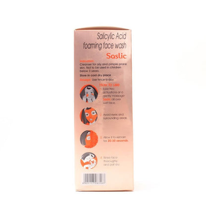 Cipla Saslic Foaming Face Wash | pH 5.5 | Salicylic acid | 60ml (Pack of 1)