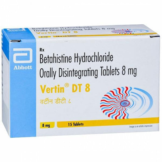 Vertin DT 8 - Strip of 15 Tablets