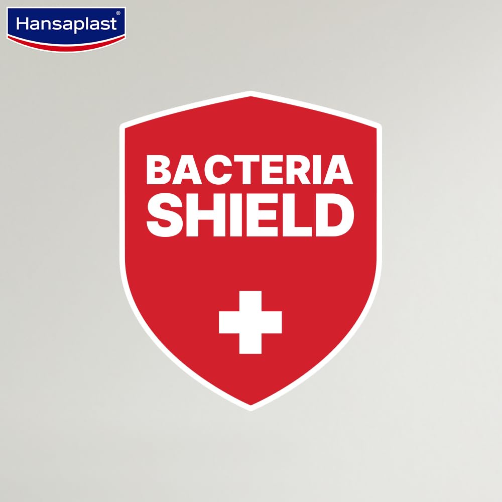 Hansaplast Antiseptic Washproof Bandage for injury & wounds  | First Aid | Water resistant | Provides Comfort to the Wound in Water | For Kids & Adults