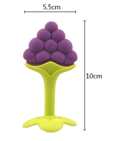 BabyGo Silicone Squeeze Feeder & Food Dispensing Spoon Combo | Easy Grip Infant Feeding Bottle with Fruit Pacifier Nibbler & Baby Teether Chew Toy