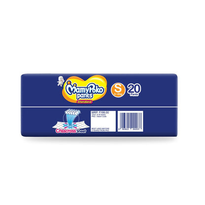 MamyPoko Pants Standard Diapers, Small (S), 20 Count, 4-8 kg