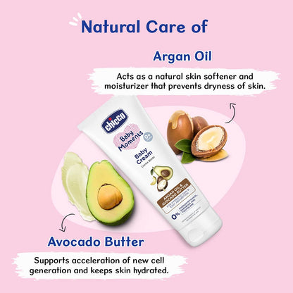 Click to see full view Chicco Baby Moments Baby Cream for Babies with Argan Oil & Avocado Butter , 100gm