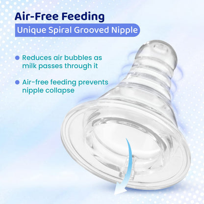 Chicco Feed Easy Milk Feeding Plastic Bottle for Babies & Toddlers, BPA-Free, Slow Flow, 0m+ (125ml)
