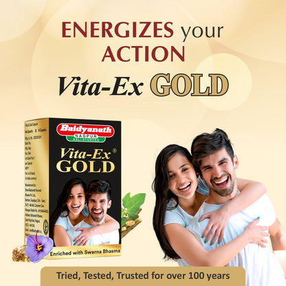 Baidyanath Vita Ex Gold Plus I Stamina Booster I 20 Capsules