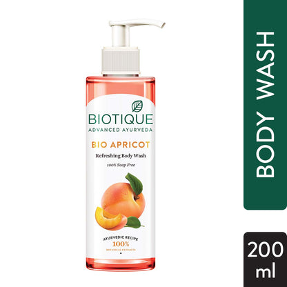 Biotique Apricot Body Wash, Transparent, 200ml