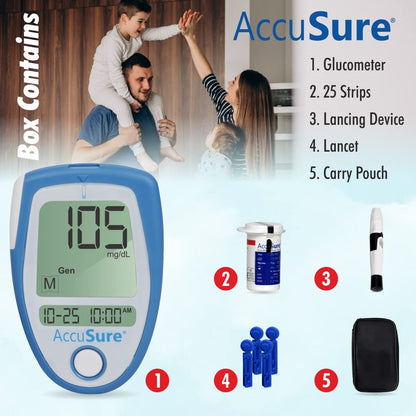 AccuSure Blue Blood Glucose Meter