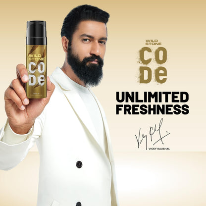 ILD STONE CODE Gold No Gas Body Perfume Spray For Men(120ml)