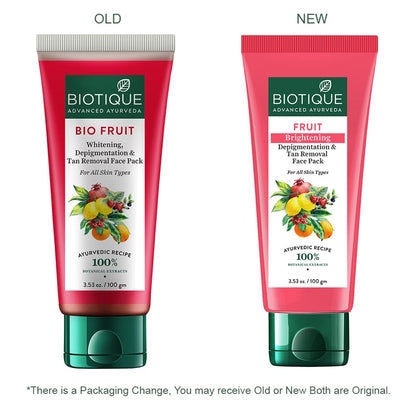 Biotique Fruit Brightening Depigmentation and Tan Removal Face Pack