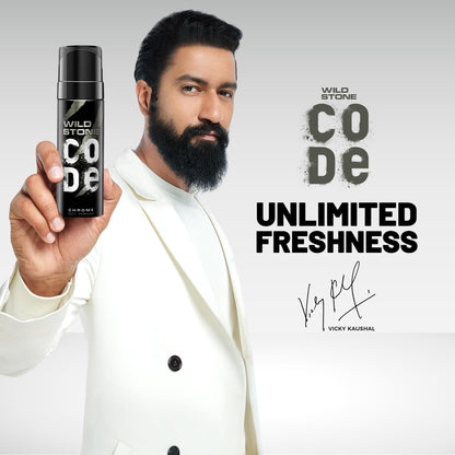 Wild Stone Code Chrome Perfume for Men, 150 ml