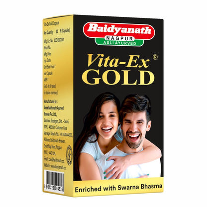 Baidyanath Vita Ex Gold Plus I Stamina Booster I 20 Capsules