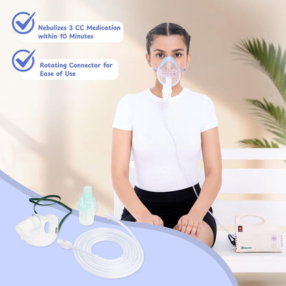 Romsons Aero Mist Nebulizer Cup & Mask Set With Air Tube, Medicine Chamber & Masks for Adult