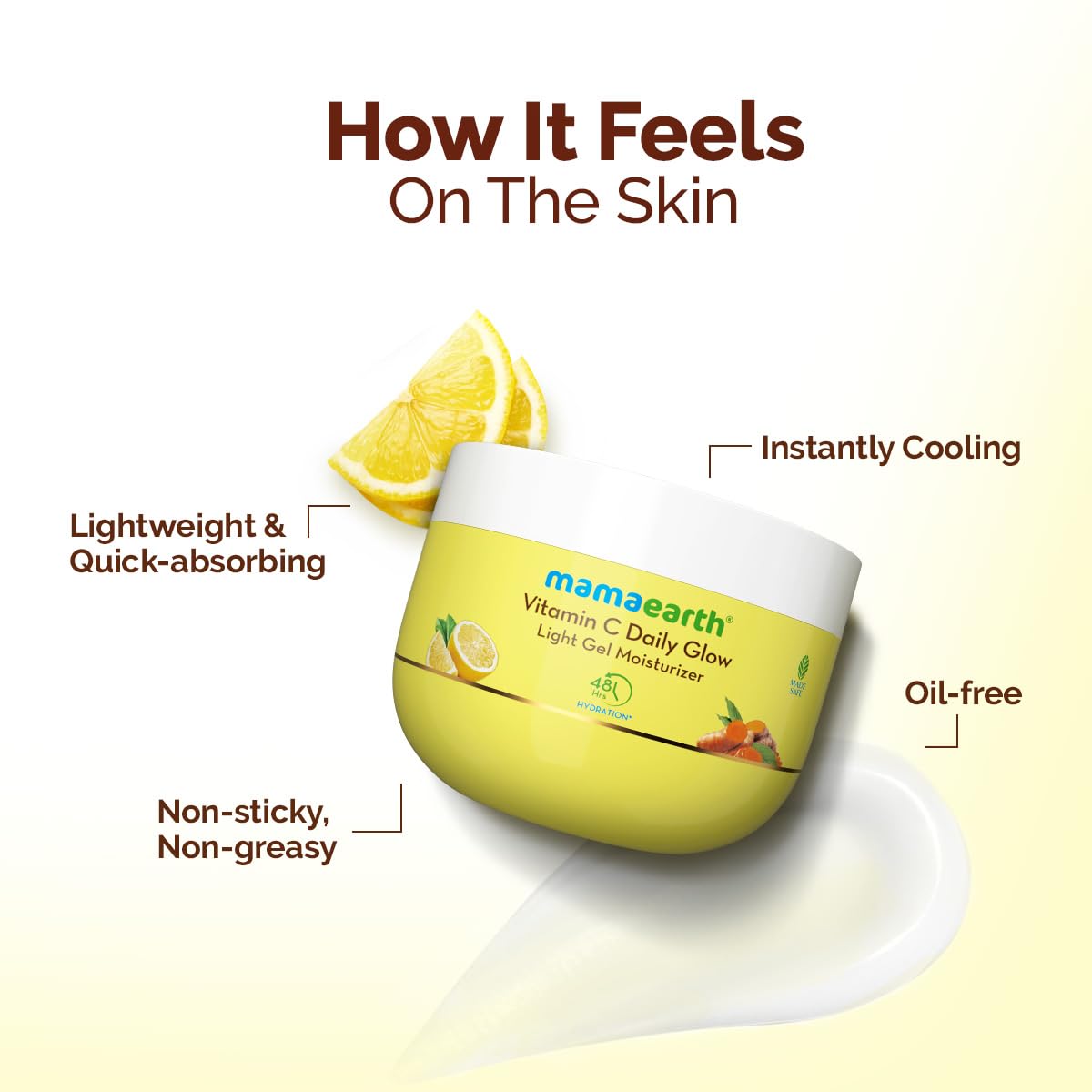 Mamaearth Vitamin C Daily Glow Light Gel Moisturizer With Vit C & Turmeric For Skin Brightening 200G|Long-Lasting, Nonsticky Hydration|Oilfree, Lightweight &Quick-Absorbing|Free From Harmfulchemicals