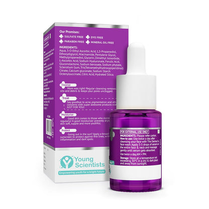 The Derma Co 10% Vitamin C Face Serum with 5% Niacinamide | Brightens Skin | All Skin Types |