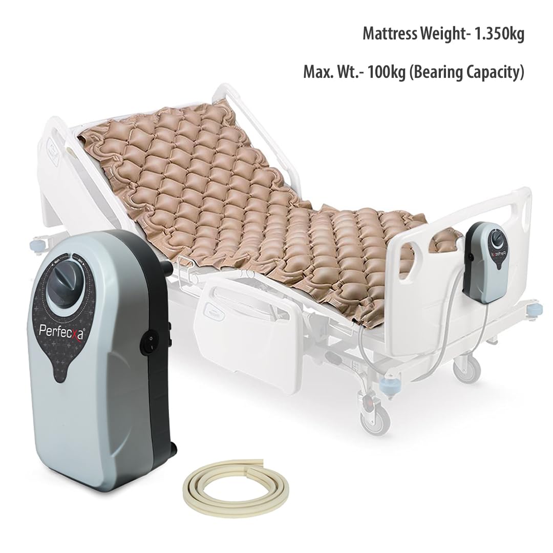 Anti-Decubitus Anti-Bedsore Bubble Air Mattress (216 CM X 84 CM) with Alternating Pressure Pump (7 Minute Cycle), Mattress Capacity of 100 Kgs