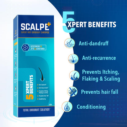Scalpe+ Expert - Bottle of 75ml Anti Dandruff Shampoo