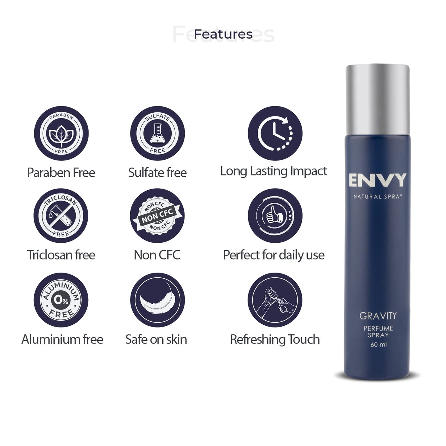 ENVY Gravity Perfume For Men - 60 ML | Premium & Long Lasting Perfume| Eau de Parfum