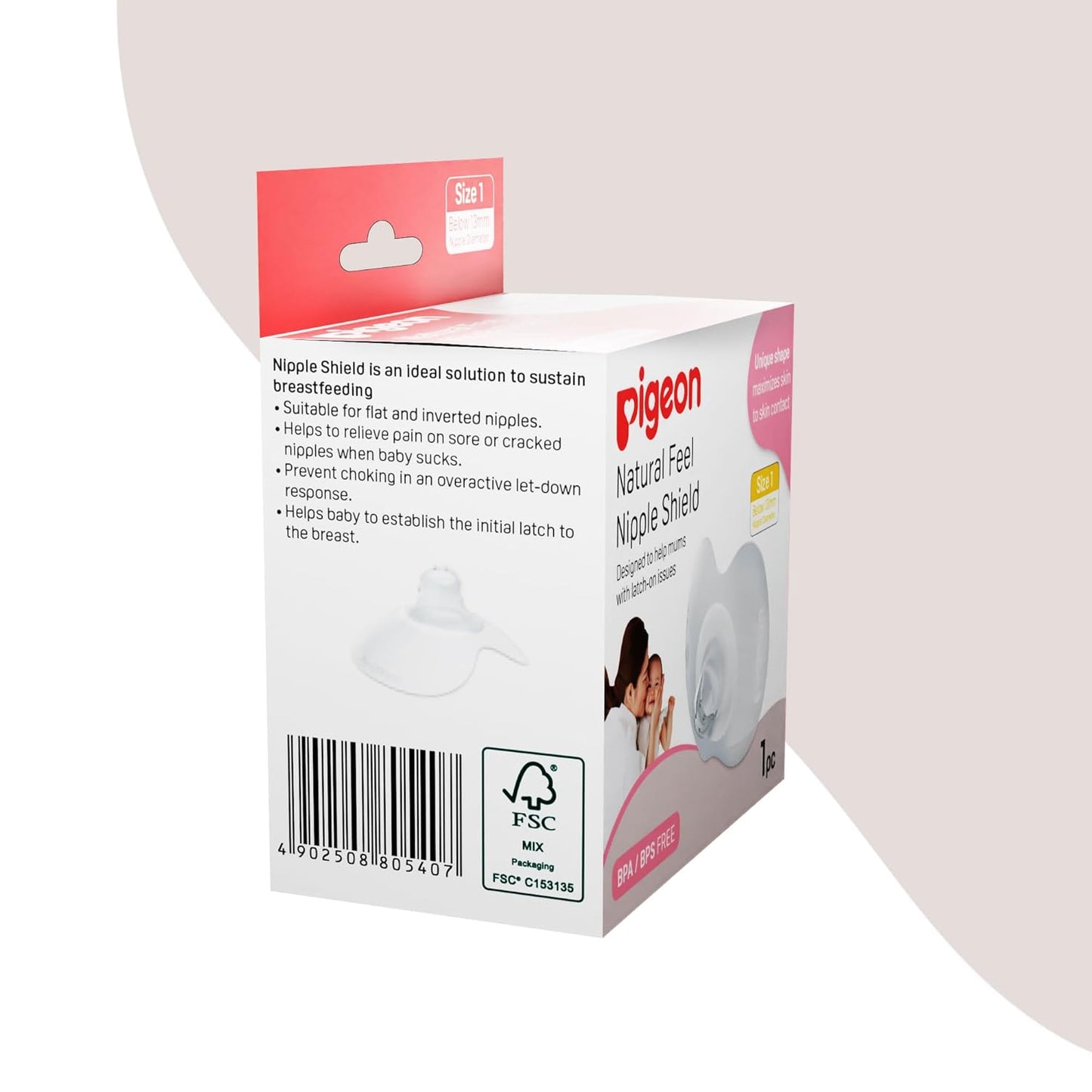 Pigeon Natural Feel Silicone Nipple Shield Size-1