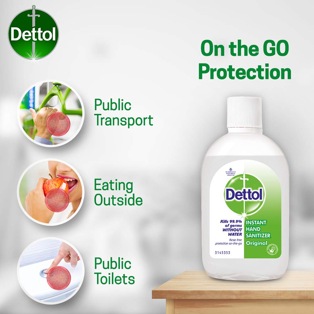 Dettol Original Germ Protection Alcohol based Hand Sanitizer, 60ml
