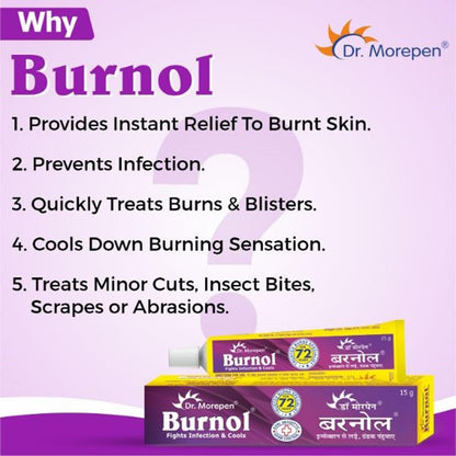 BURNOL - Tube of 15 gm Cream