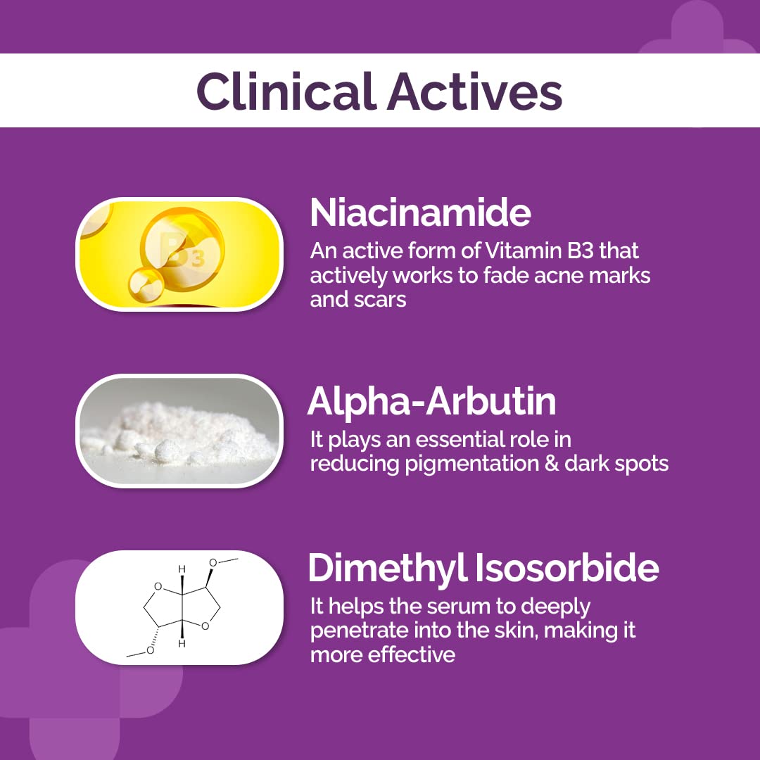 The Derma Co 5% Niacinamide Daily Face Serum with Alpha Arbutin & Multivitamin - 30ml | Clears Skin | Fades Spots
