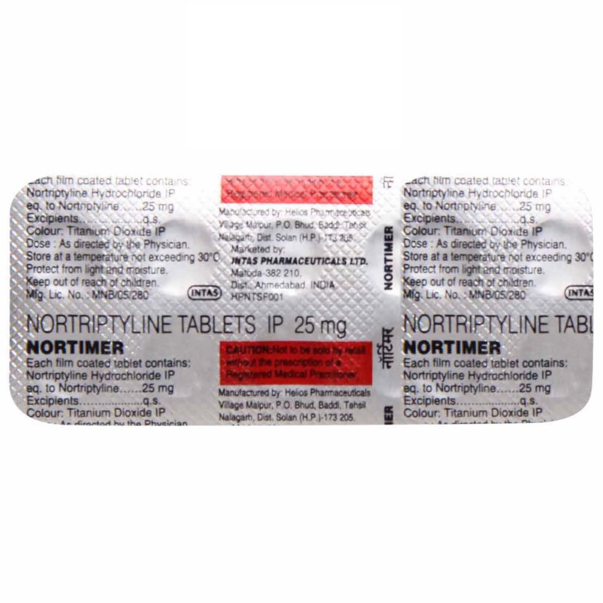 Nortimer 25MG - Strip of 10 Tablets