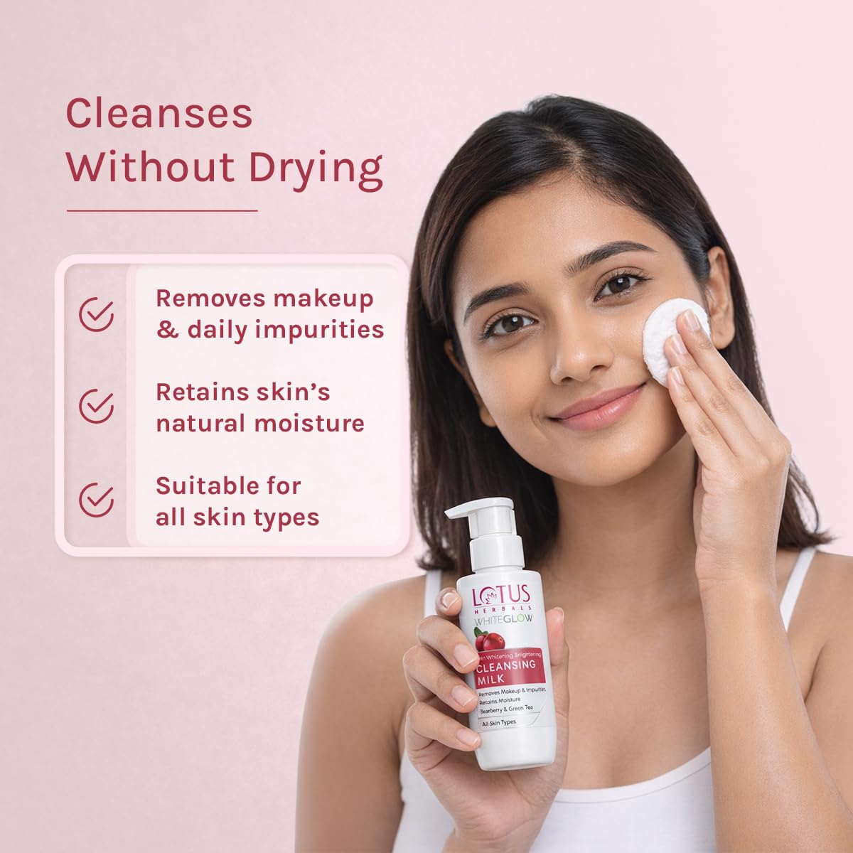 Lotus Whiteglow Cleansing Milk, 80ml