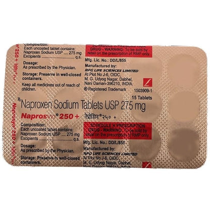 NAPROSYN 250MG - Strip of 15 Tablets