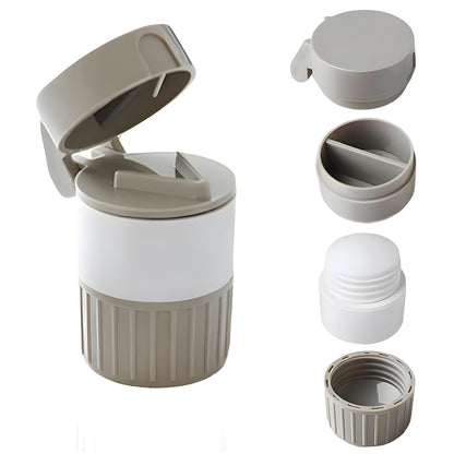 LETURE 4-in-1 Medicine Pill Cutter 1 Pc – Tablet Splitter, Medicine Grinder, Powder Crusher & Storage Box for All Pill Sizes