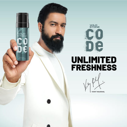 Wild Stone Code Steel No Gas Body Perfume Spray For Men, 120ml