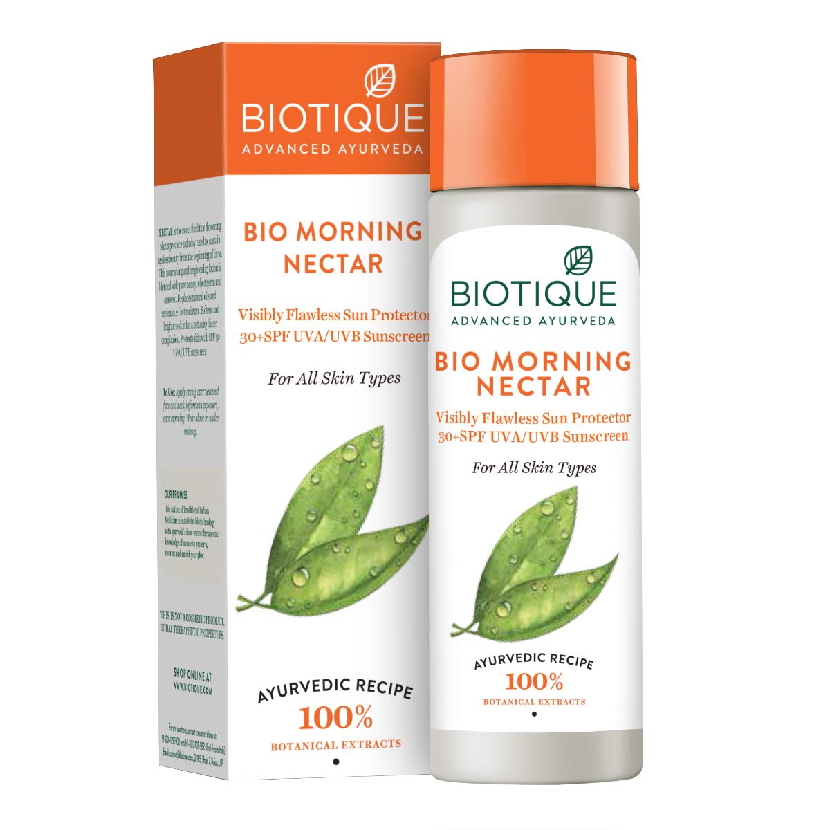 Biotique Bio Morning Nectar Sunscreen Ultra Soothing Face Lotion, SPF 30+, 120ml