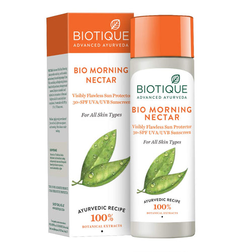 Biotique Bio Morning Nectar Sunscreen Ultra Soothing Face Lotion, SPF 30+, 120ml