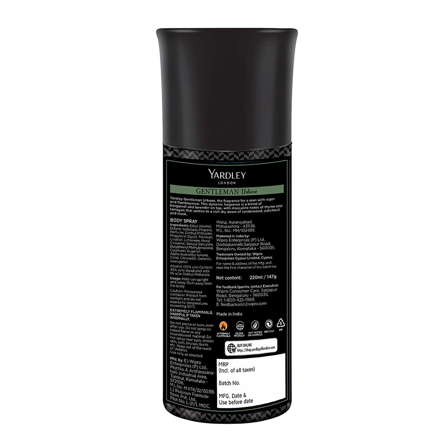 Yardley London Gentleman Classic Deodorant Body Spray For Men(200ml)