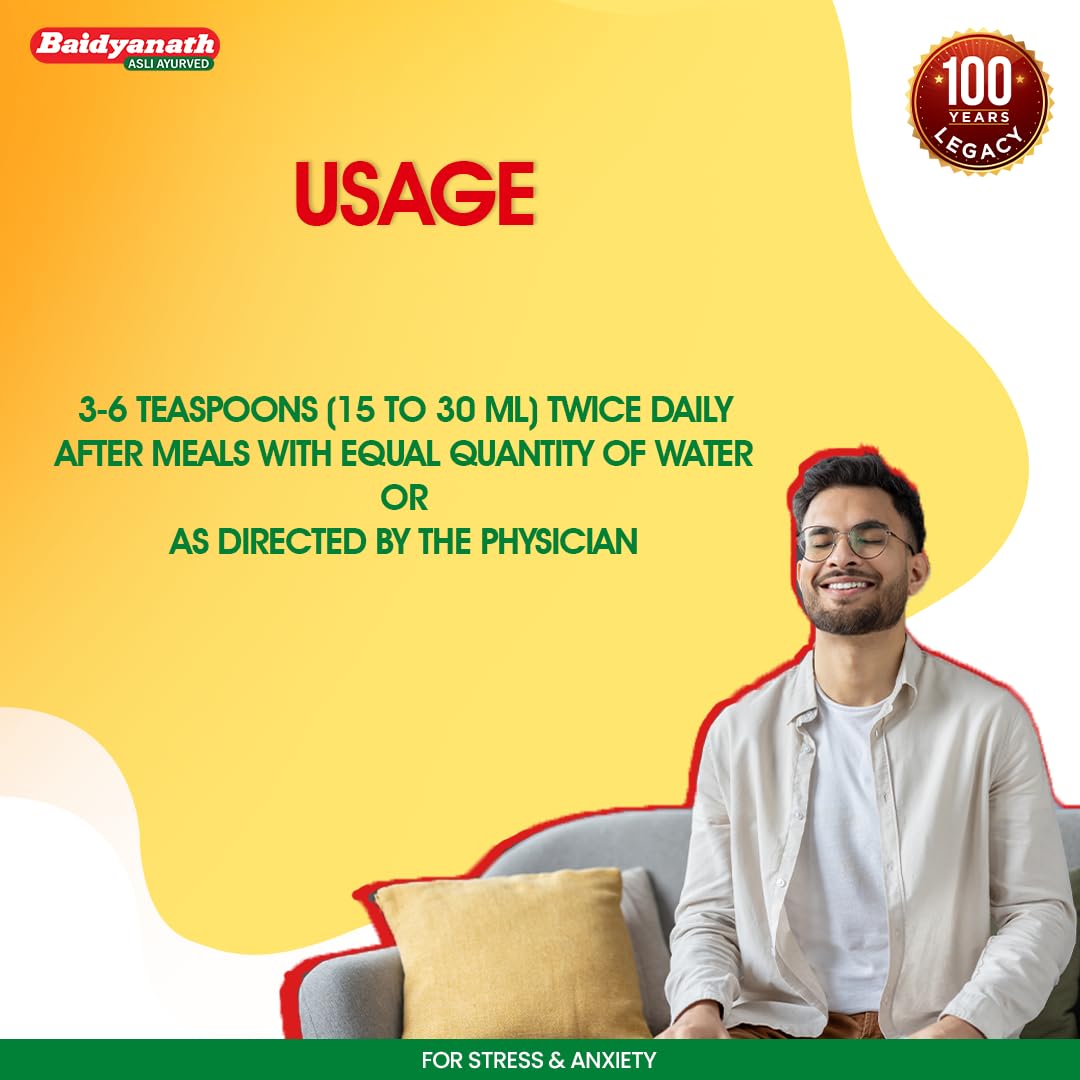 Baidyanath Ashwagandharishta - 450 ml | Boosts Immunity & Reduces Stress | For Health, Strength & Wellness
