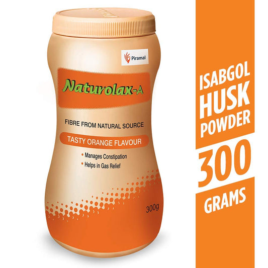 Naturolax-A Isabgol Powder |300g - Pack of 1| Psyllium Husk Powder | Non-Habit Forming Isabgol - Ayurvedic Formula| Fiber Supplements for Digestion| Effectively Relieves Constipation|Orange Flavoured