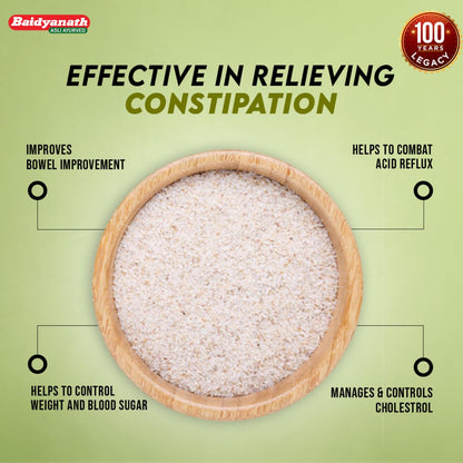 Baidyanath Isabgol - Psyllium Husk Powder - 200gm | Effectively Relieves Constipation | Fibre Supplement For Digestion