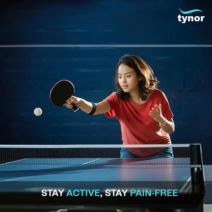 TYNOR Tennis Elbow Support, Black, XL, 1 Unit