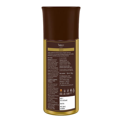 Yardley London Gentleman Gold Body Spray for Men (150ml)