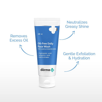 The Derma Co Oil-Free Daily Face Wash With Hyaluronic Acid - 100ml