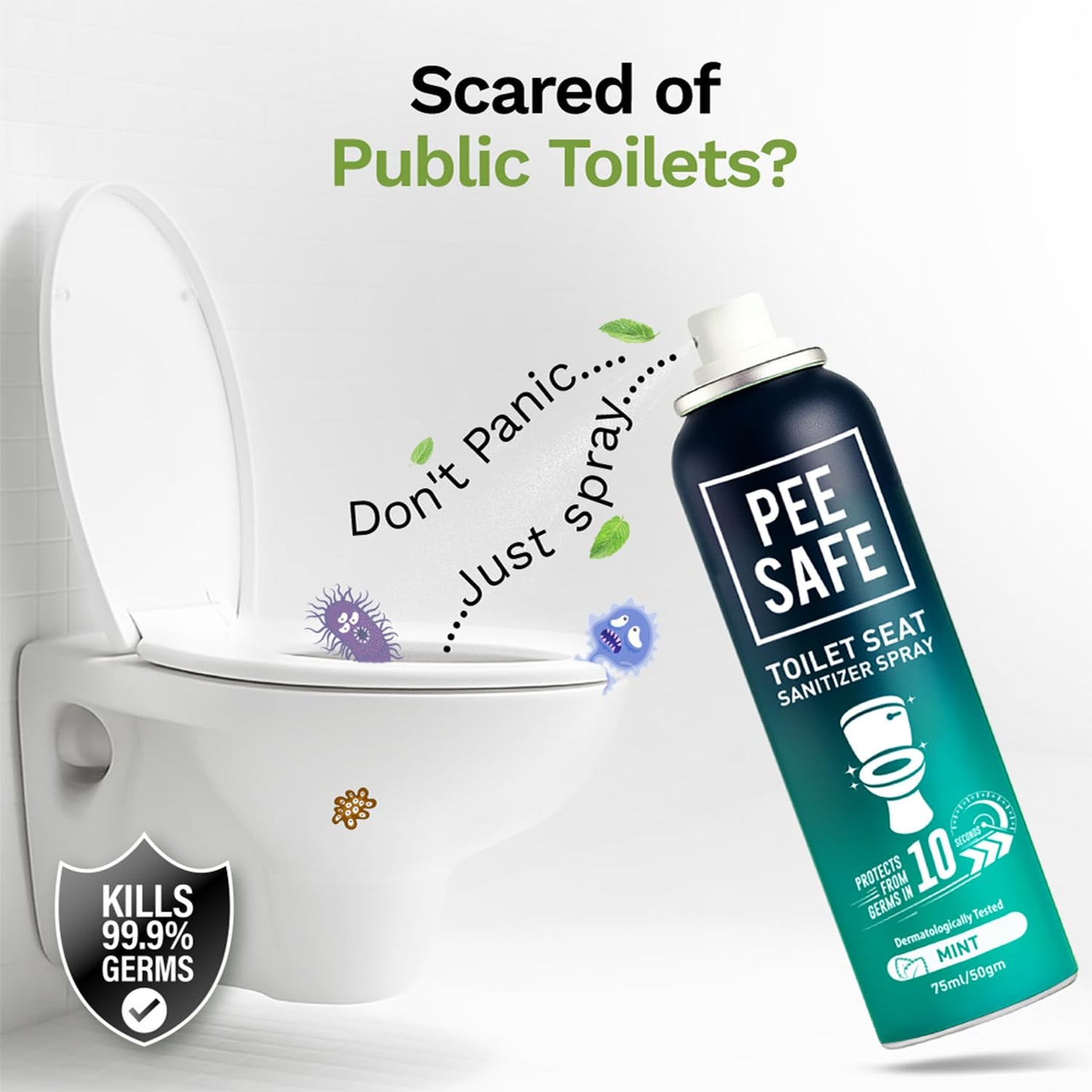 PEESAFE Toilet Seat Sanitizer Spray (75 ml)