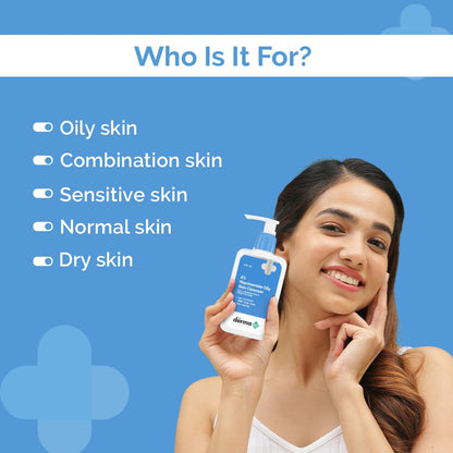 The Derma Co 2% Niacinamide Oily Skin Cleanser for Sensitive, Oily & Combination Skin 125 ml Non-Irritant |