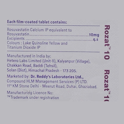 Rozat 10Mg - Strip of 15 Tablets