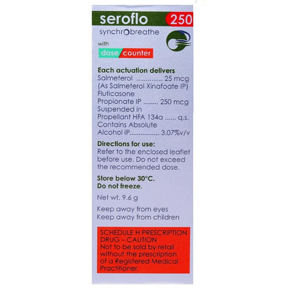 Seroflo 250 Synchrobreathe - Pack of 120 Metered Doses Inhaler