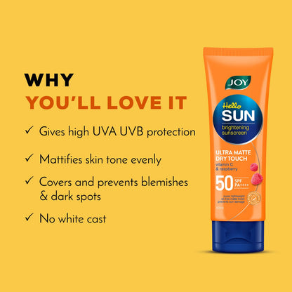 Joy SPF 50 PA++++ Matte Sunscreen for Oily Skin