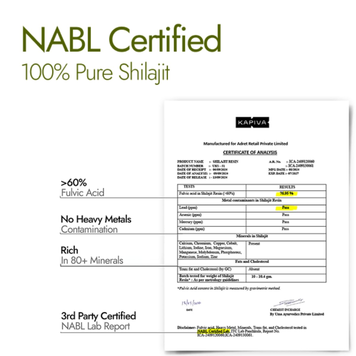 Kapiva Shilajit/Shilajeet Gold Resin - 20g | 500mg