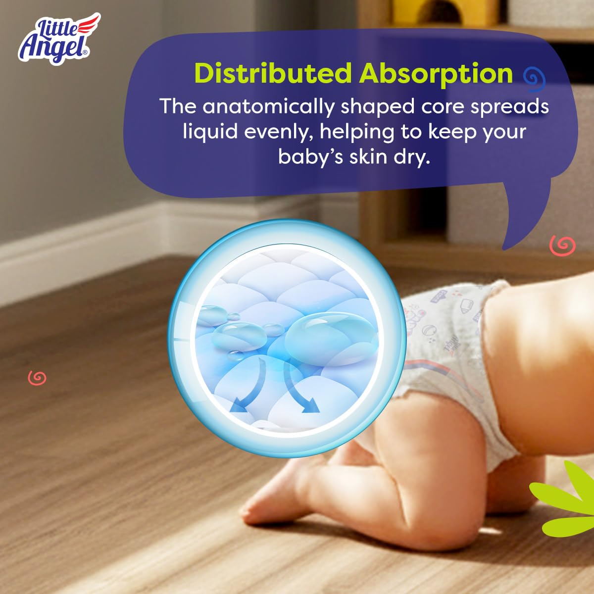 Little Angel Baby  Diaper Pants Small Size (78 Pieces)