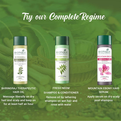 Biotique Fresh Neem Anti Dandruff Shampoo and Conditioner